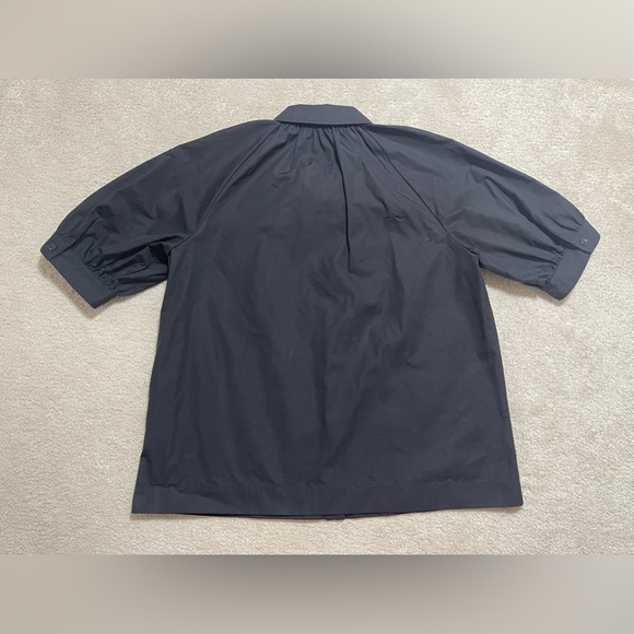 Lafayette 148 New York Women’s Short Sleeve Button Up - Size Medium - Picture 3 of 4